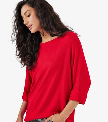 Apricot Red Slouchy Top New Look