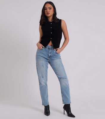Urban Bliss Blue Ripped Mom Jeans