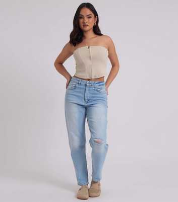 Urban Bliss Blue Ripped Mom Jeans