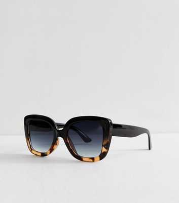 Black Gradient Tortoiseshell Effect Sunglasses