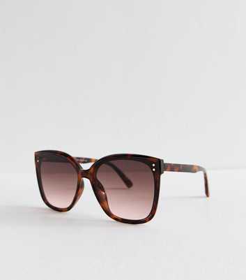 Dark Brown Oversize D-Frame Sunglasses