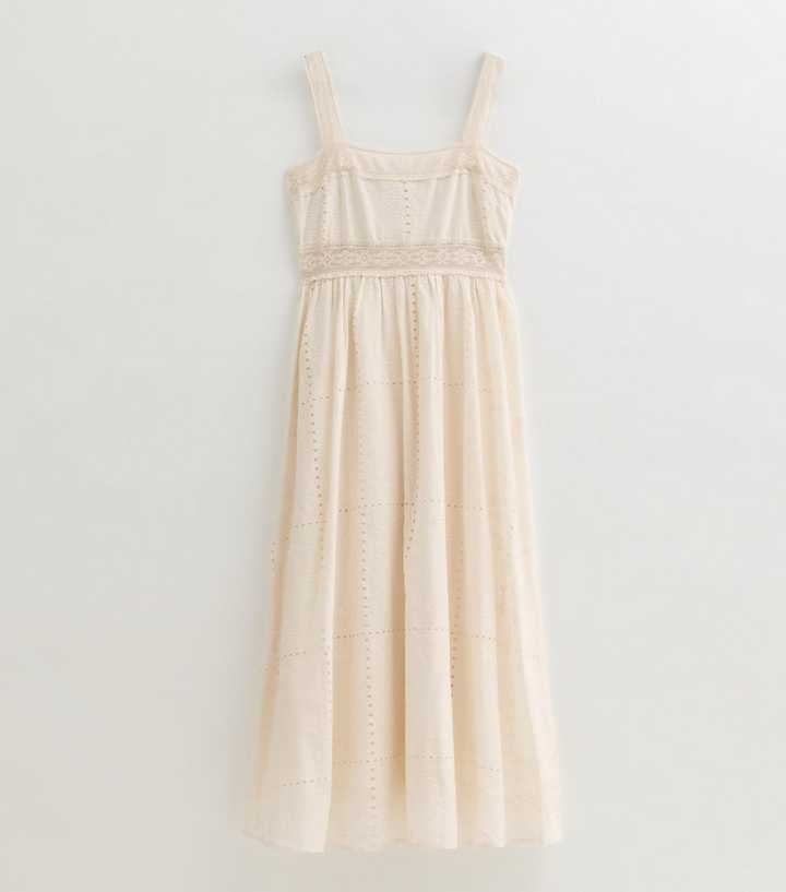 white christmas dresses Cream Broderie Anglais Dress – Style Kloset Boutique Galway main image 1