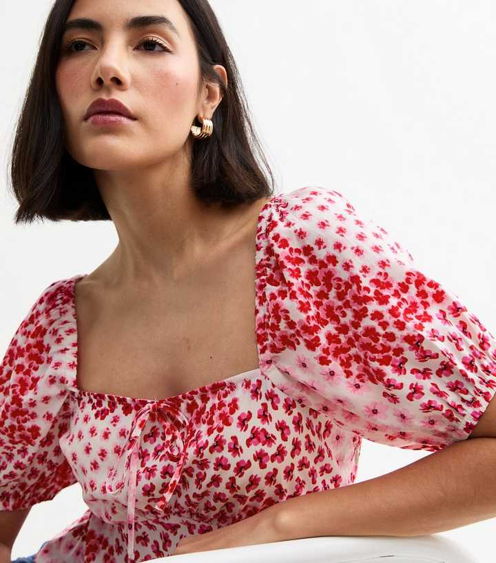 Katrine Print Puff Sleeve Top