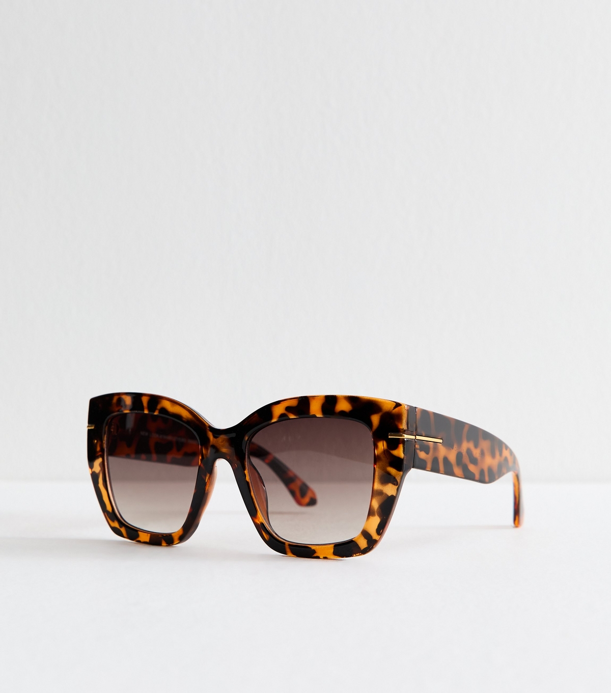Dark Brown Chunky D-Frame Sunglasses New Look