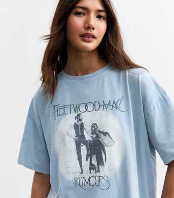 Blue Fleetwood Mac Graphic Print T-Shirt