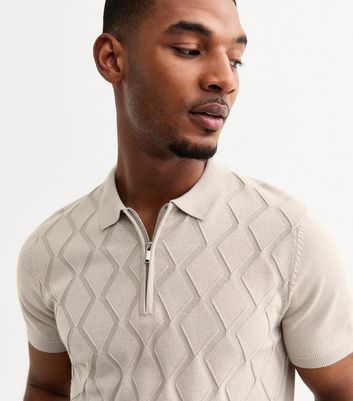トップス tttmsw 23ss diamond knit polo zip knit TTT MSW（ティー）の「Diamond knit polo（ニット/セーター