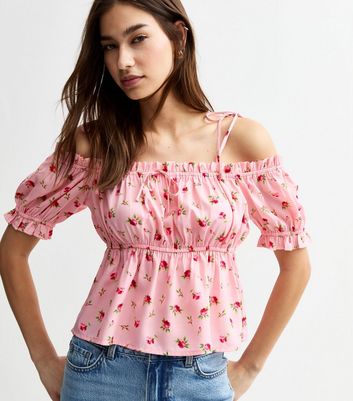 pink-floral-print-tie-strap-