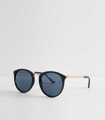 Black Round Frame Sunglasses