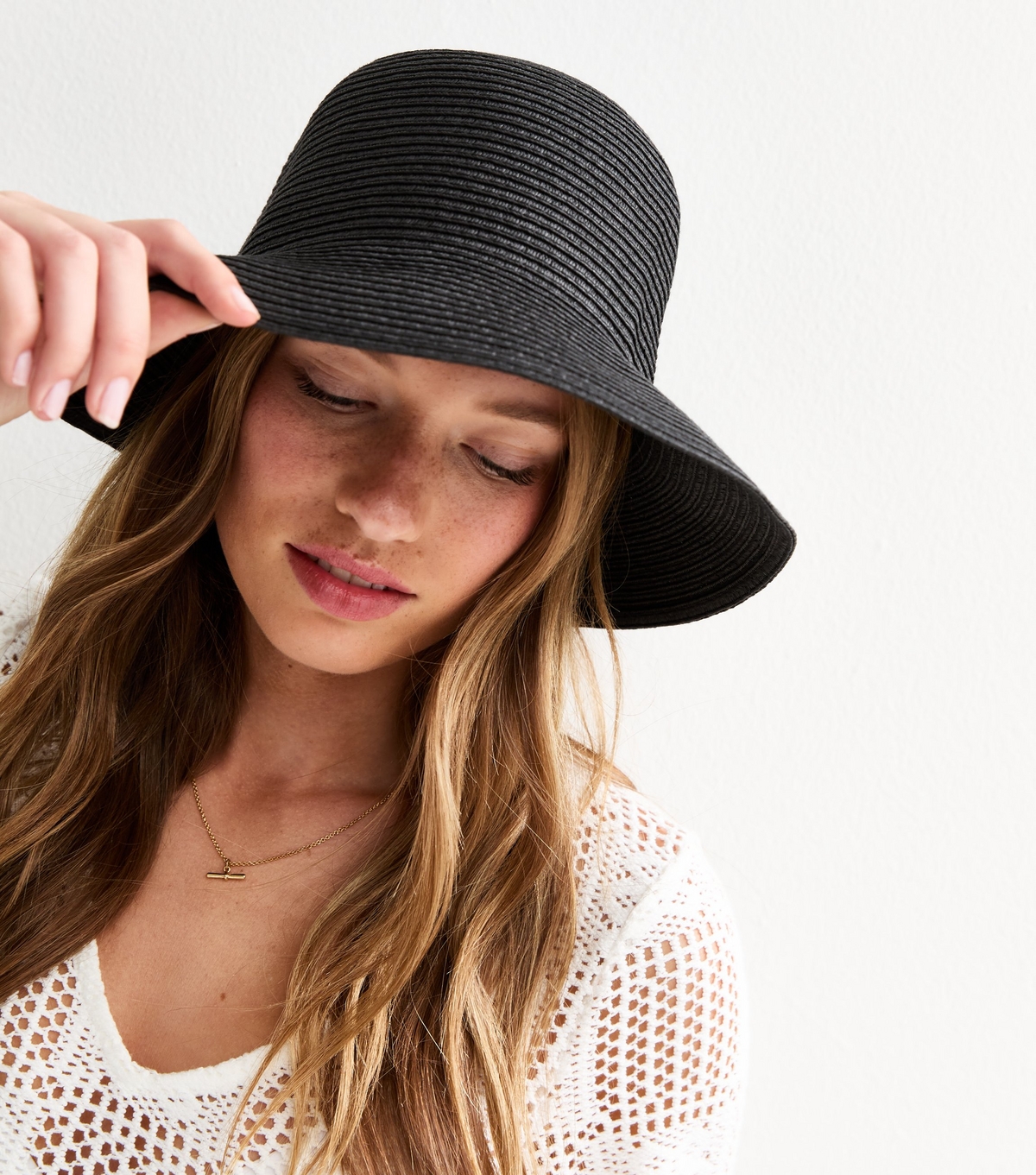 Black Woven Bucket Hat New Look