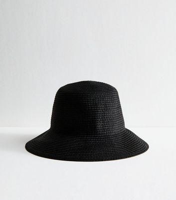 Black Woven Bucket Hat New Look