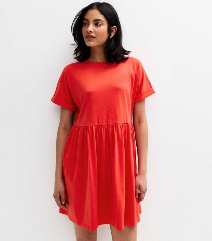 Red Smock Mini Dress
