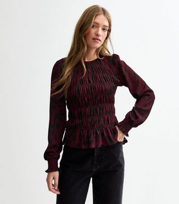 Maroon peplum top online