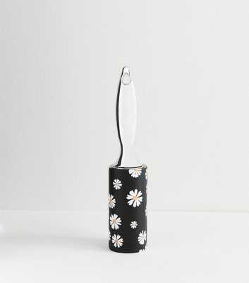 Black Daisy Print Lint Roller 