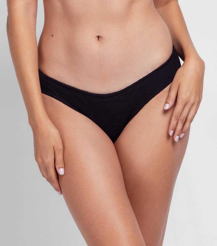 Dorina Black Textured Bikini Bottoms