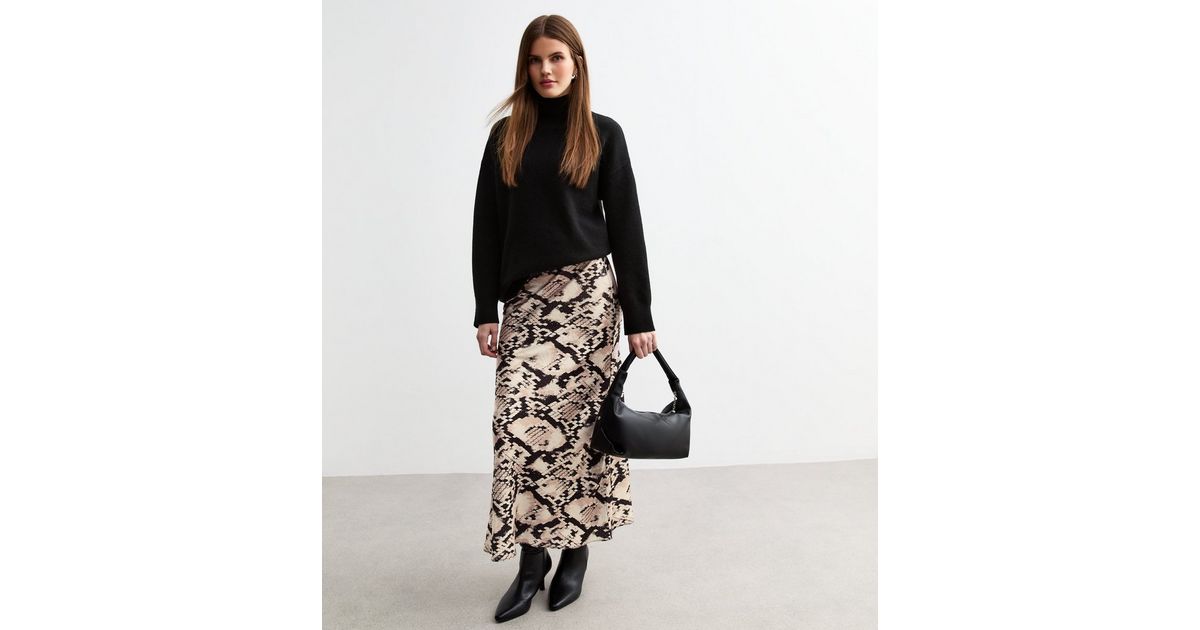 Blue Snakeskin Print Women's Skirt