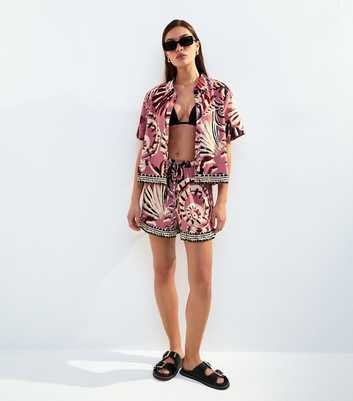 Pink Shell Print Shirt