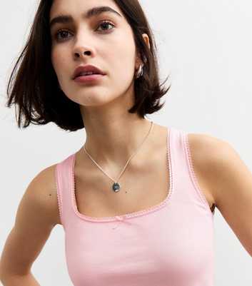 Pink Square Neck Vest