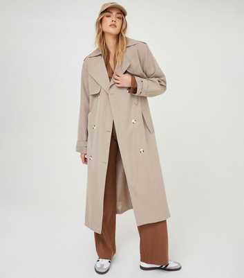 WKNDGIRL Cream Belted Trench Coat