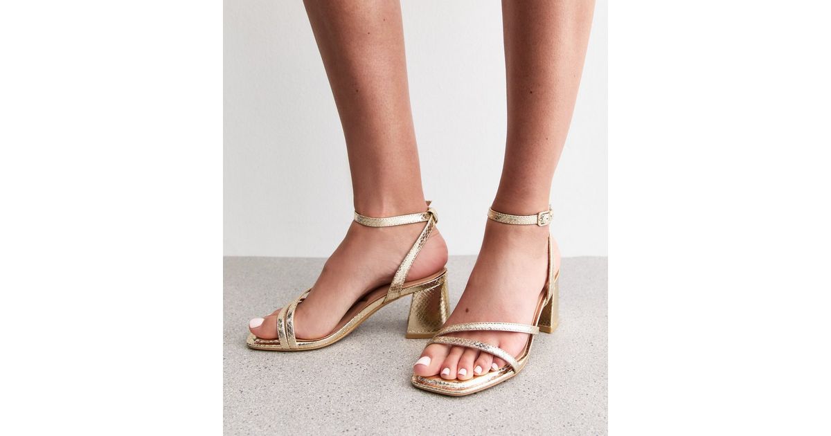 Low Wedge Sandals Gold Party Shoes Wide Fit Wide Fit Lace Up