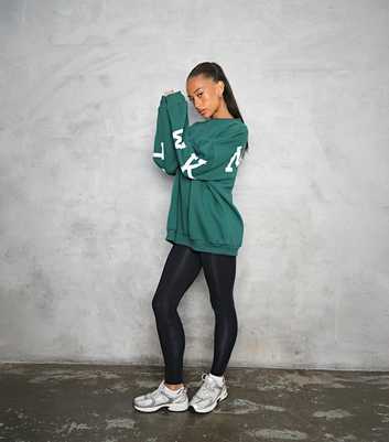 WKNDGIRL Green Varsity Sweatshirt