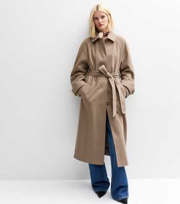 Mink Longline Belted Trench Coat