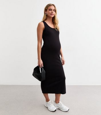 Pretty Garden Striped Sleeveless Maternity Dress Cream Black / X