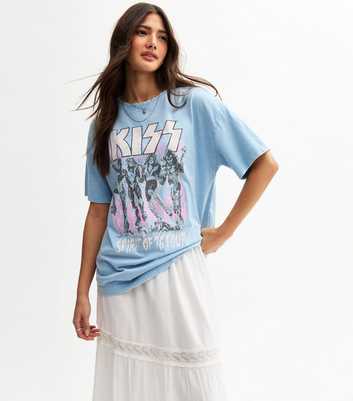 Blue Kiss Print T-Shirt