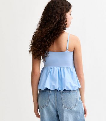 girls-blue-poplin-babydoll-