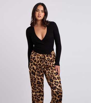 Urban Bliss Black Cropped Wrap Cardigan