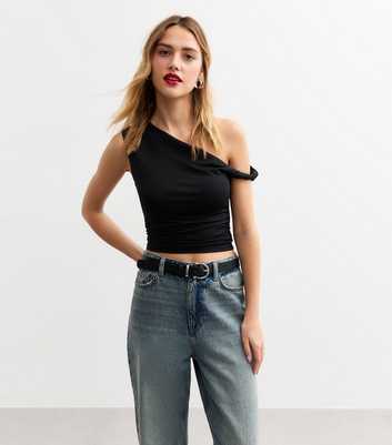 Black Off The Shoulder Cropped Top