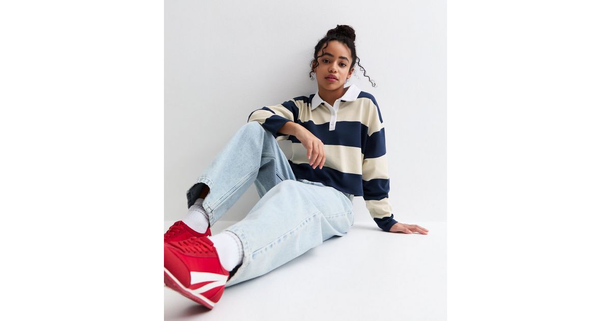 Girls Green Polo Neck Rib Top