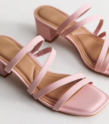 Pink Wedding Sandals With Low Block Heels and Ankle Strap, Blush Bridal  Shoes from Soft Suede, pink Wedding Shoes With Closed Pointy Toe - Etsy
