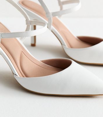 Toe White Court Shoes New Look Slingback Court Heels New Look