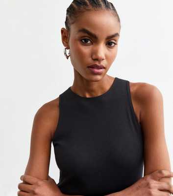 Tall Black High Neck Bodysuit 