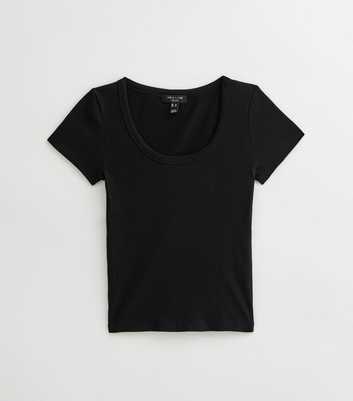 Petite Black Scoop Neck T-Shirt