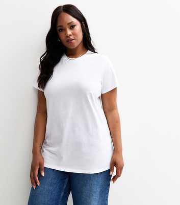 Curves White Short Sleeve T-Shirt