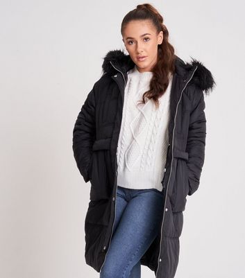 Urban Bliss Black Padded Puffer Coat New Look