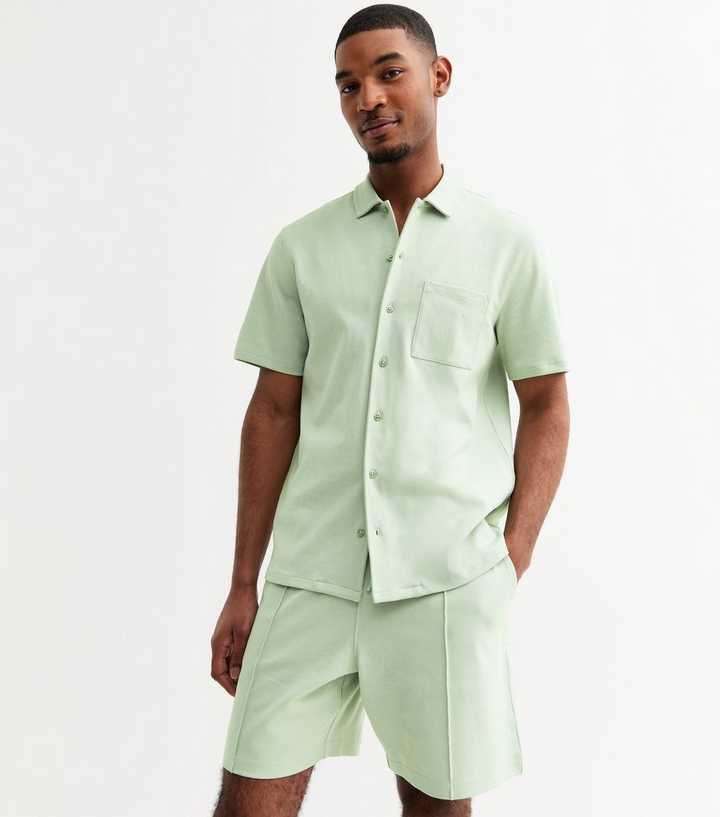 Light Green Short Sleeve Interlock Jersey Shirt