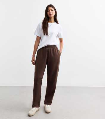 Brown Barrel Leg Joggers