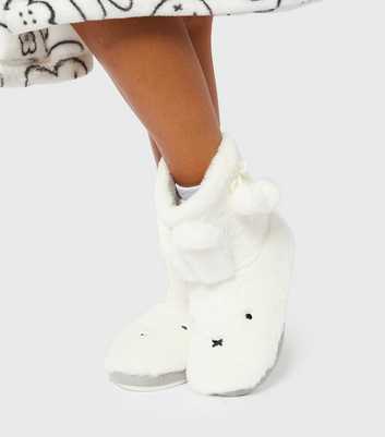 Skinnydip White Miffy Slipper Boots