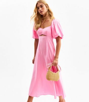 asos midi dress pink DESIGN lace mix halter neck in rose  ASOS Sample Sale this sleeveless dress ensures a comfortable and regular fit for all Asos Design Green New Look