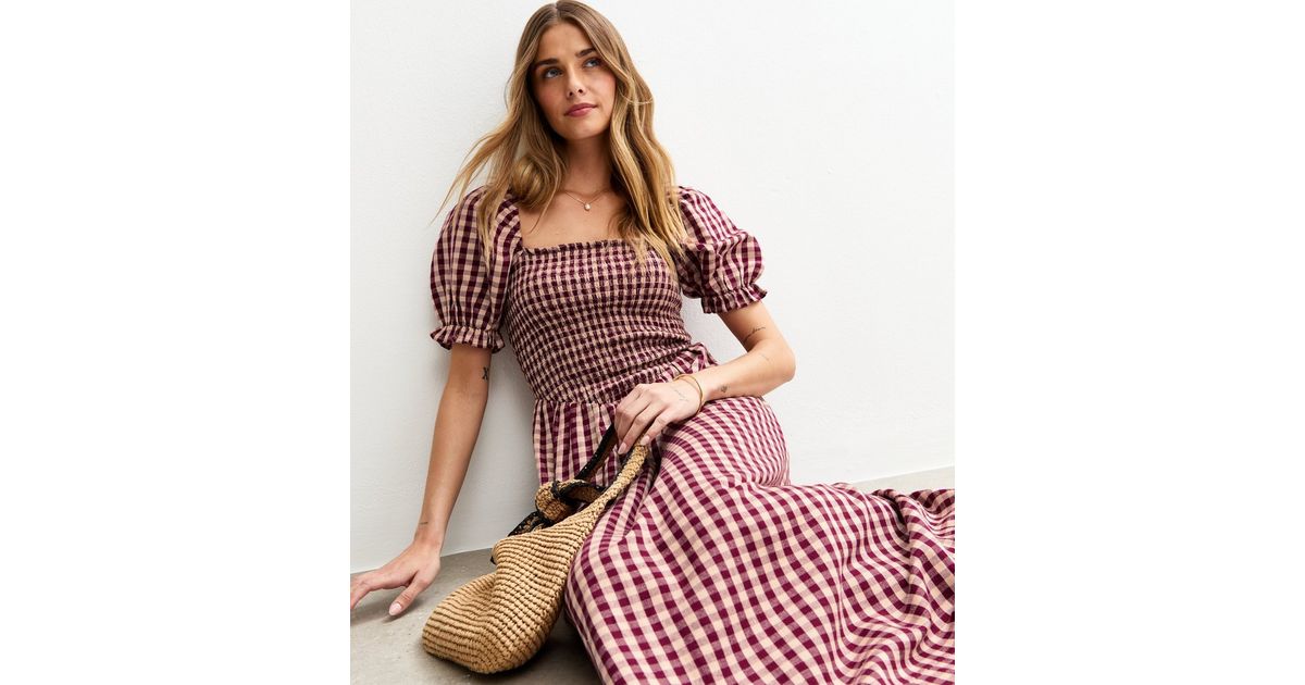 Womens Dresses Zara Check Midi Dress Zara Check Midi Dress Hot Sale
