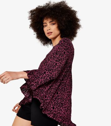 leopard ruffle top