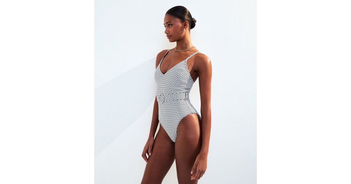 Black Color Contrast Ruffled Wrap V Neck Swimsuit main image 1