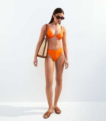 Orange Hipster Bikini Bottoms