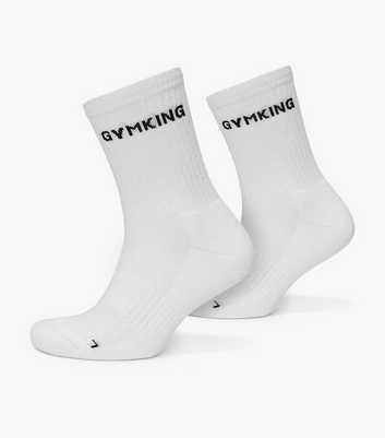 Gym King Logo Ribbed Tube Socks 