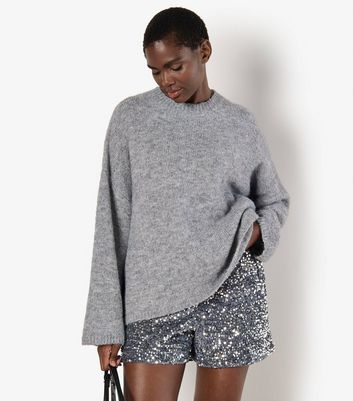 Apricot Grey Oversized Jumper New Look