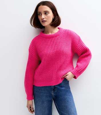 Sunshine Soul Bright Pink Chunky Jumper