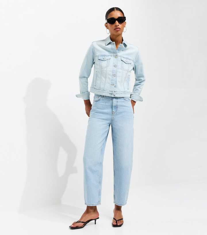 Light Blue Barrel Leg Denim Jeans