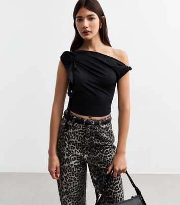 Black Off The Shoulder Cropped Top